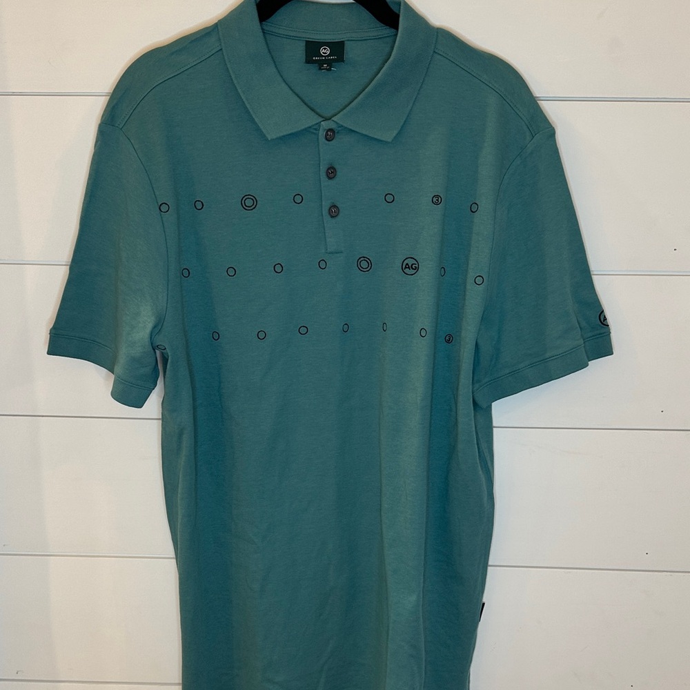 AG Adriano Goldschmied Men's Teal Polo Shirt size‎ M EUC